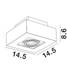 Lampy tuby - Luces Exclusivas ACATENO Natynkowa Spot biały 1xGU10 max 10W LE61634 - produkt 2