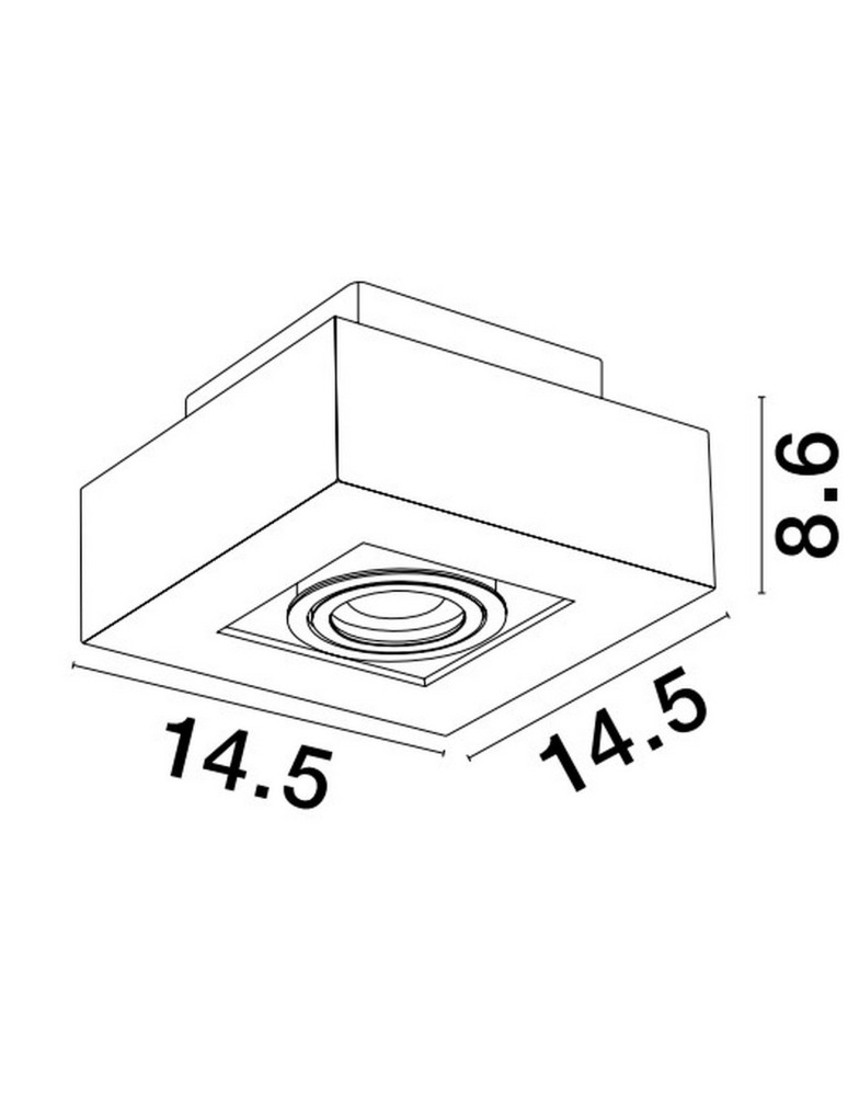 Lampy tuby - Luces Exclusivas ACATENO Natynkowa Spot biały 1xGU10 max 10W LE61634 - produkt kolory-swiatla.pl 2