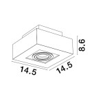 Lampy tuby - Luces Exclusivas ACATENO Natynkowa Spot czarny 1xGU10 max 10W LE61635 - produkt 2