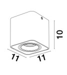 Lampy tuby - Luces Exclusivas ACATIPA Natynkowa Spot czarny 1xGU10 max 10W LE61637 - product 2