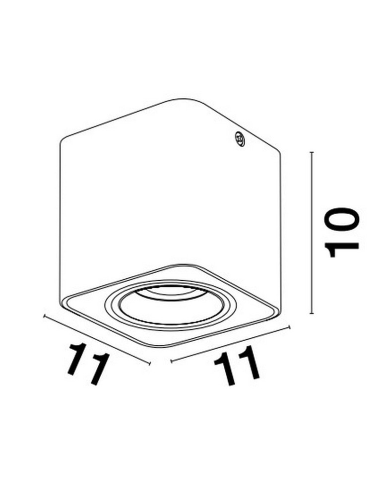 Lampy tuby - Luces Exclusivas ACATIPA Natynkowa Spot czarny 1xGU10 max 10W LE61637 - product kolory-swiatla.pl 2