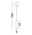 Lampy wiszące - Luces Exclusivas ACATLAN Wisząca Nowoczesna czarny 1xLED max 5W 3000K LE61644 - product 3