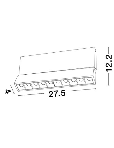 Luces Exclusivas BACARDI Reflektor Sufitowy czarny 1xLED max 15W 3000K LE61658 - product 2