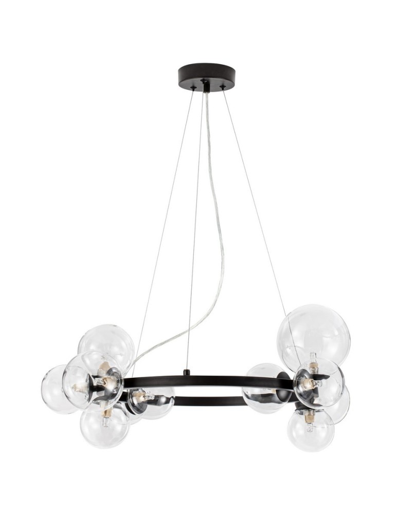 Lampy wiszące kule - Luces Exclusivas PARLA Wisząca Nowoczesna czarny 11xG9 max 6W LE42601 - produkt kolory-swiatla.pl 1