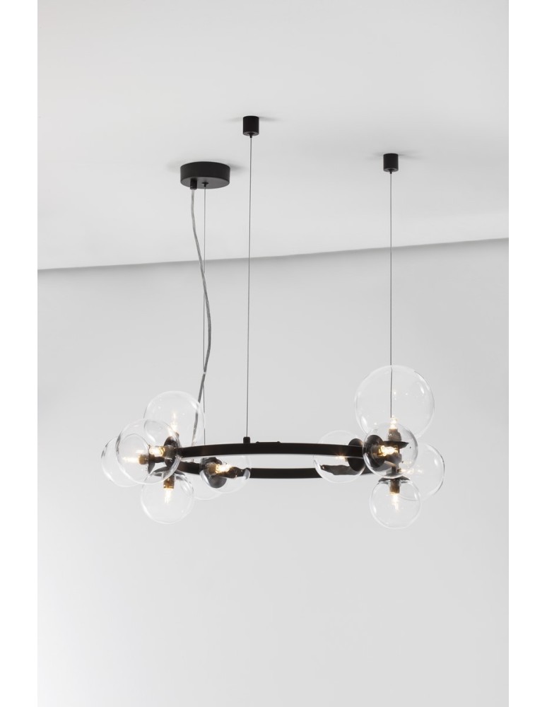Luces Exclusivas PARLA Wisząca Nowoczesna czarny 11xG9 max 6W LE42601