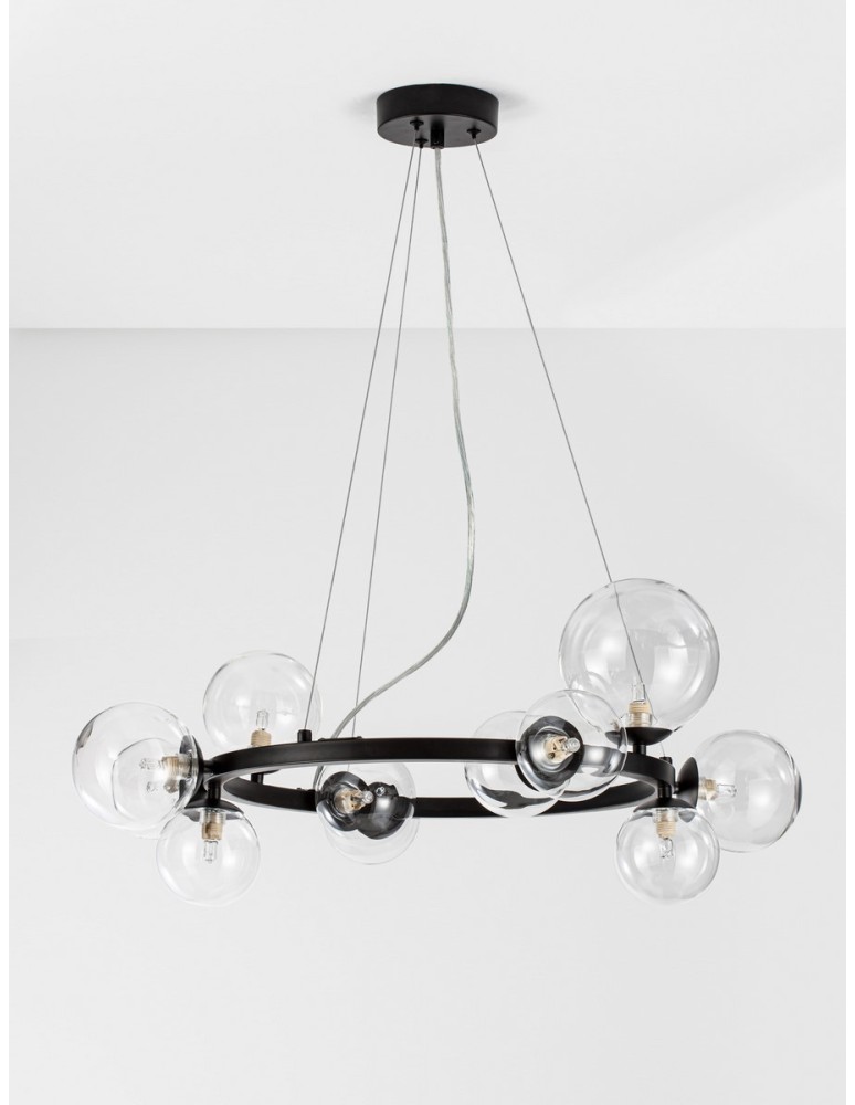 Luces Exclusivas PARLA Wisząca Nowoczesna czarny 11xG9 max 6W LE42601