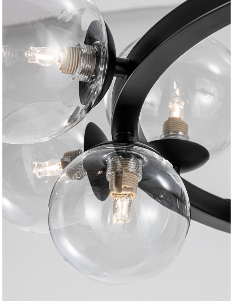 Luces Exclusivas PARLA Wisząca Nowoczesna czarny 11xG9 max 6W LE42601