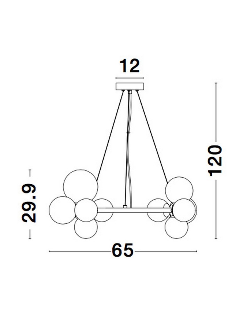 Luces Exclusivas PARLA Wisząca Nowoczesna czarny 11xG9 max 6W LE42601