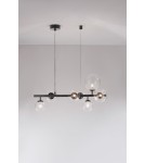 Lampy wiszące kule - Luces Exclusivas PARLA Wisząca Nowoczesna czarny 7xG9 max 6W LE42602 - produkt 3