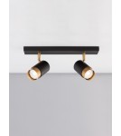 Lampy sufitowe reflektory - Luces Exclusivas CAYES Reflektor Sufitowy czarny 2xGU10 max 10W LE42613 - produkt 3