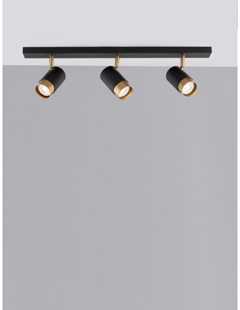 Luces Exclusivas CAYES Reflektor Sufitowy czarny 3xGU10 max 10W LE42614