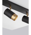 Lampy sufitowe reflektory - Luces Exclusivas CAYES Reflektor Sufitowy czarny 3xGU10 max 10W LE42614 - produkt 6