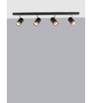 Lampy sufitowe reflektory - Luces Exclusivas CAYES Reflektor Sufitowy czarny 4xGU10 max 10W LE42615 - produkt 2