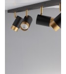 Lampy sufitowe reflektory - Luces Exclusivas CAYES Reflektor Sufitowy czarny 4xGU10 max 10W LE42615 - produkt 3