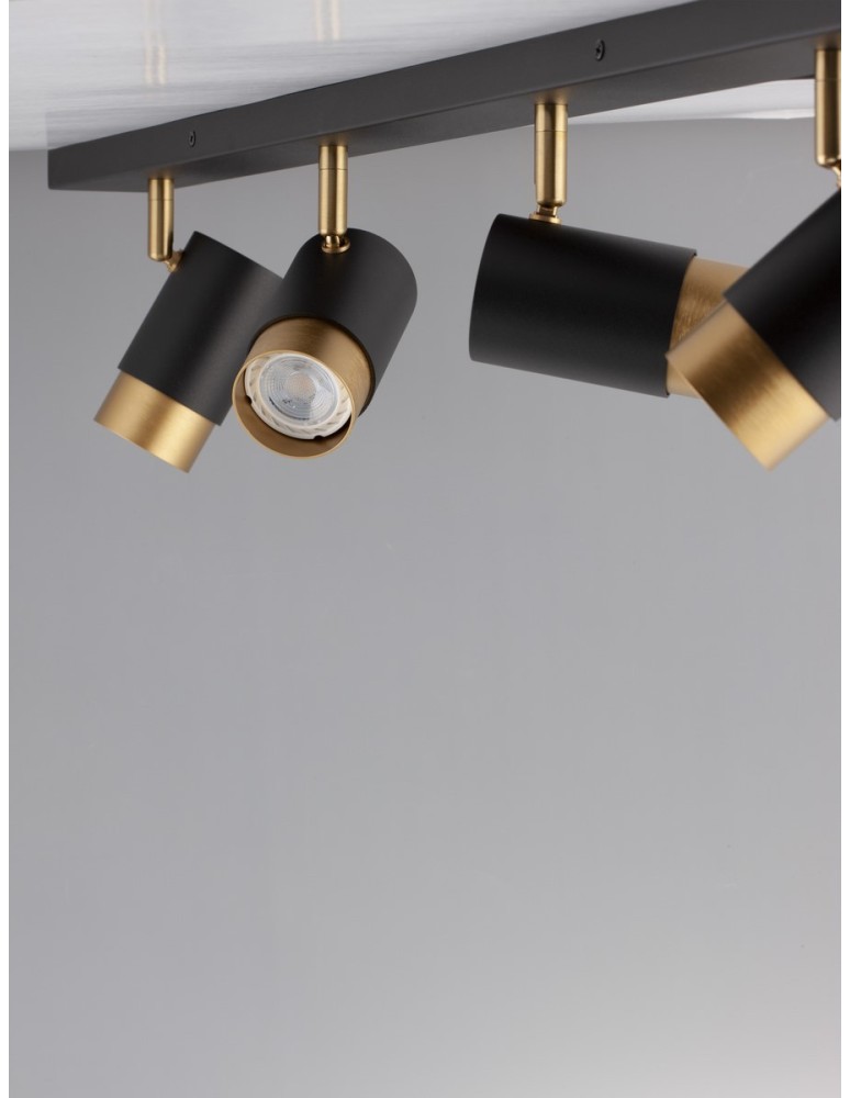 Luces Exclusivas CAYES Reflektor Sufitowy czarny 4xGU10 max 10W LE42615