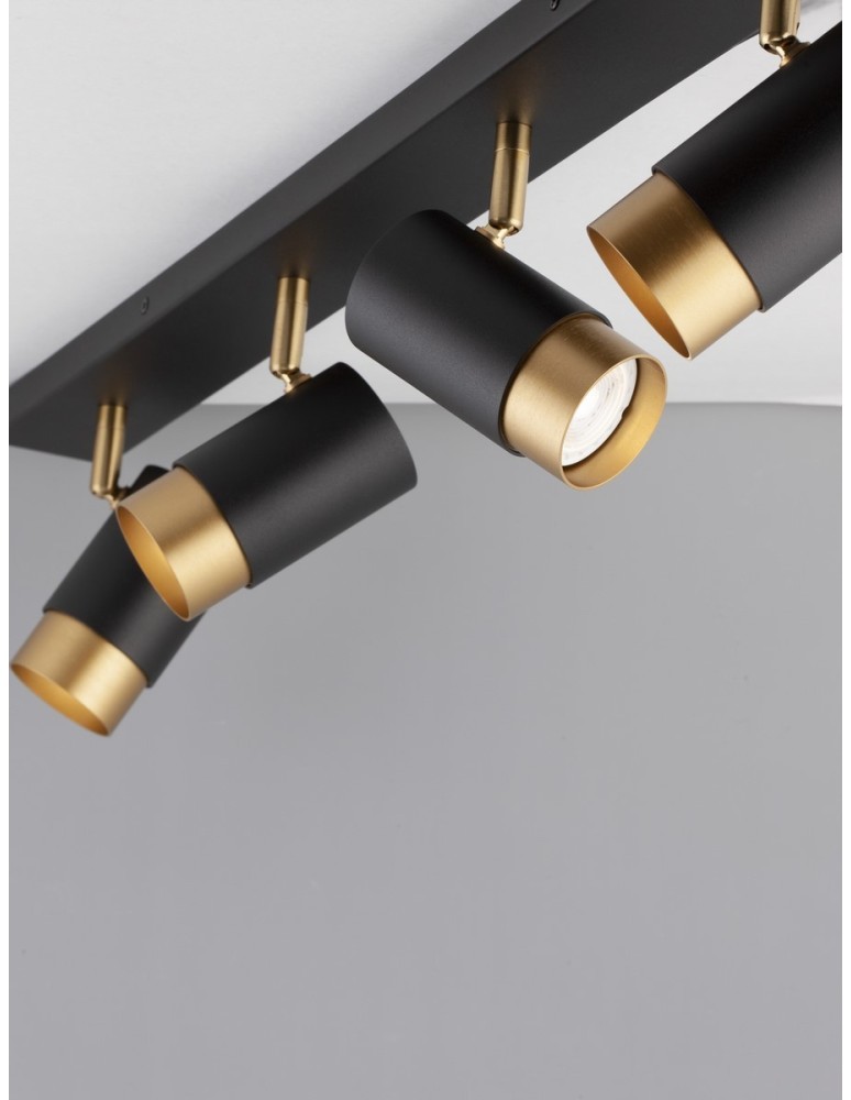 Luces Exclusivas CAYES Reflektor Sufitowy czarny 4xGU10 max 10W LE42615