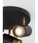 Lampy sufitowe reflektory - Luces Exclusivas CAYES Reflektor Sufitowy czarny 3xGU10 max 10W LE42616 - product 2