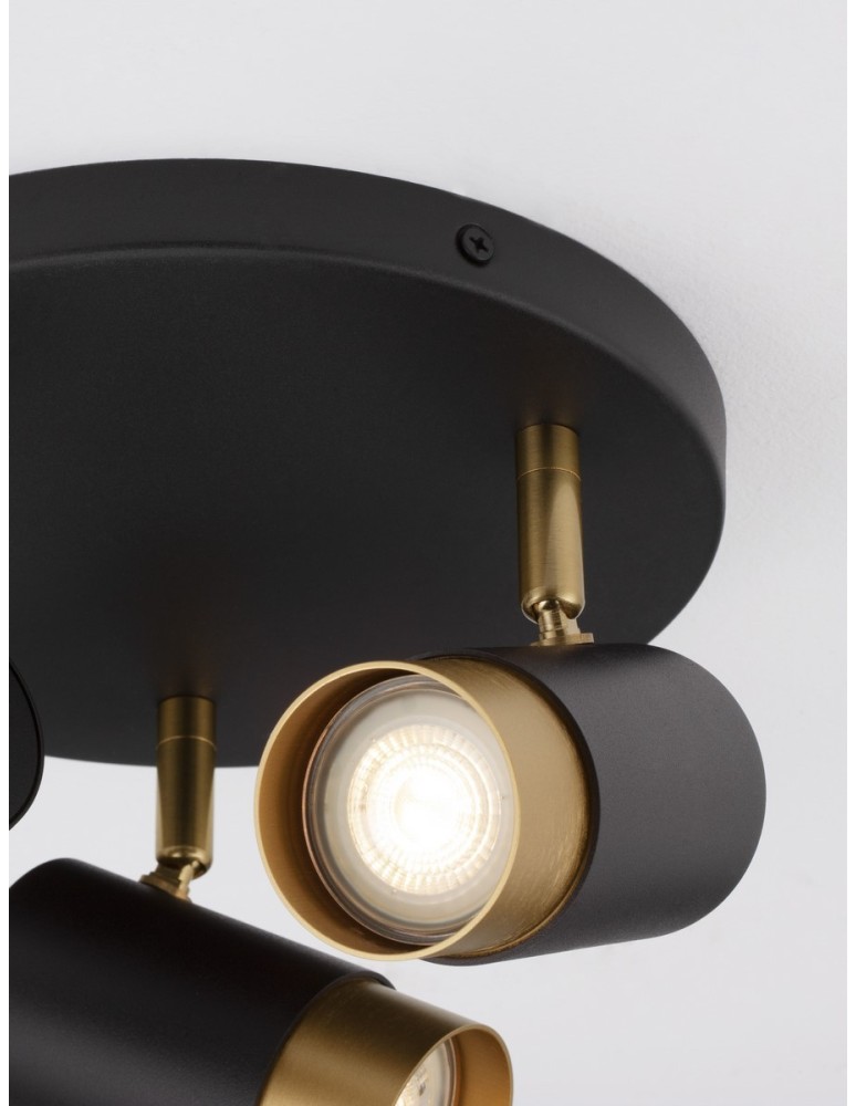 Luces Exclusivas CAYES Reflektor Sufitowy czarny 3xGU10 max 10W LE42616