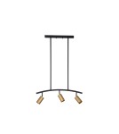Lampy wiszące - Luces Exclusivas CAYES Wisząca Nowoczesna czarny 3xGU10 max 10W LE42617 - product 1