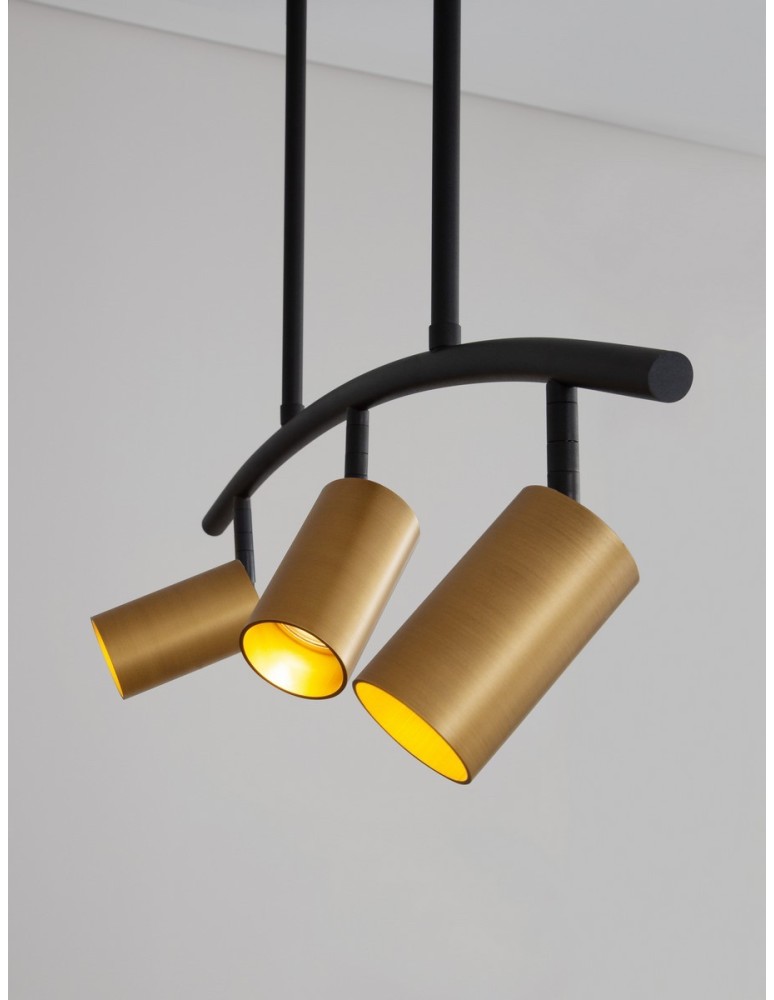 Luces Exclusivas CAYES Wisząca Nowoczesna czarny 3xGU10 max 10W LE42617