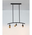 Lampy wiszące - Luces Exclusivas CAYES Wisząca Nowoczesna czarny 3xGU10 max 10W LE42617 - product 4