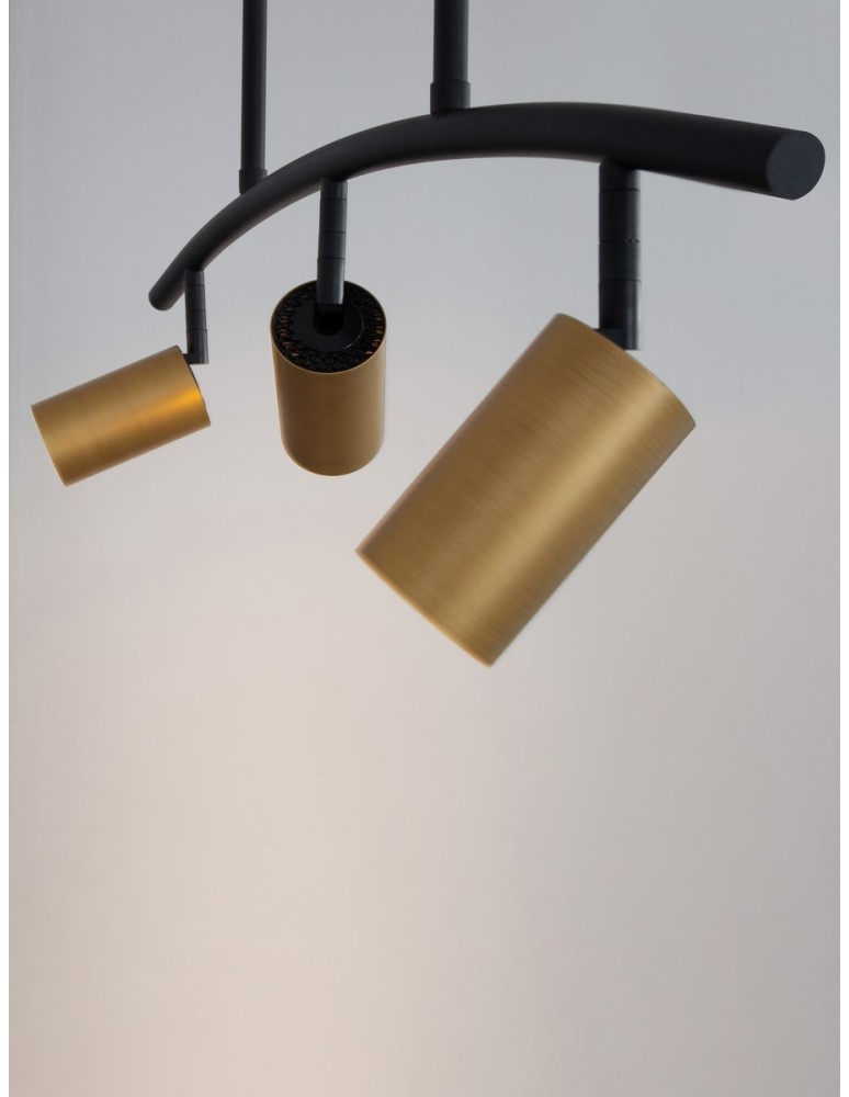 Luces Exclusivas CAYES Wisząca Nowoczesna czarny 3xGU10 max 10W LE42617