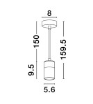Lampy wiszące - Luces Exclusivas CAYES Wisząca Nowoczesna czarny 1xGU10 max 10W LE42620 - produkt 6