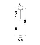 Lampy wiszące - Luces Exclusivas CAYES Wisząca Nowoczesna czarny 1xGU10 max 10W LE42621 - produkt 4
