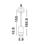 Lampy wiszące - Luces Exclusivas CAYES Wisząca Nowoczesna czarny 1xGU10 max 10W LE42622 - produkt 6