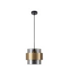 Lampy wiszące - Luces Exclusivas VIEJA Wisząca Nowoczesna złoty i odcienie złota 1xΕ27 max 12W LE42623 - produkt 1