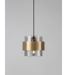 Lampy wiszące - Luces Exclusivas VIEJA Wisząca Nowoczesna złoty i odcienie złota 1xΕ27 max 12W LE42623 - produkt 2