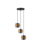 Lampy wiszące - Luces Exclusivas VIEJA Wisząca Nowoczesna złoty i odcienie złota 3xΕ27 max 12W LE42624 - produkt 1