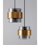Lampy wiszące - Luces Exclusivas VIEJA Wisząca Nowoczesna złoty i odcienie złota 3xΕ27 max 12W LE42624 - produkt 2