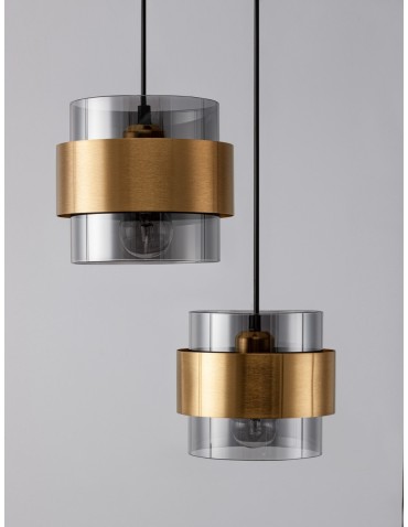Luces Exclusivas VIEJA Wisząca Nowoczesna złoty i odcienie złota 3xΕ27 max 12W LE42624 - produkt 2