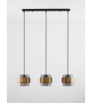 Lampy wiszące - Luces Exclusivas VIEJA Wisząca Nowoczesna złoty i odcienie złota 3xΕ27 max 12W LE42625 - produkt 2