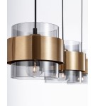 Lampy wiszące - Luces Exclusivas VIEJA Wisząca Nowoczesna złoty i odcienie złota 3xΕ27 max 12W LE42625 - produkt 3