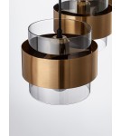 Lampy wiszące - Luces Exclusivas VIEJA Wisząca Nowoczesna złoty i odcienie złota 3xΕ27 max 12W LE42625 - produkt 5