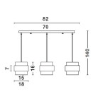 Lampy wiszące - Luces Exclusivas VIEJA Wisząca Nowoczesna złoty i odcienie złota 3xΕ27 max 12W LE42625 - produkt 6