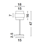 Lampy stołowe dekoracyjne - Luces Exclusivas VIEJA Stołowa złoty i odcienie złota 1xΕ27 max 12W LE42626 - produkt 5