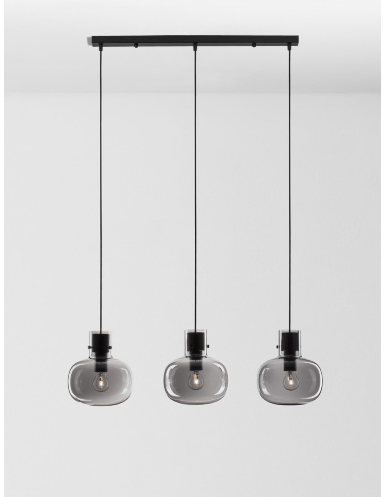Luces Exclusivas PADRE Wisząca Nowoczesna czarny 3xΕ27 max 12W LE42630