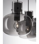 Lampy wiszące - Luces Exclusivas PADRE Wisząca Nowoczesna czarny 3xΕ27 max 12W LE42630 - product 4