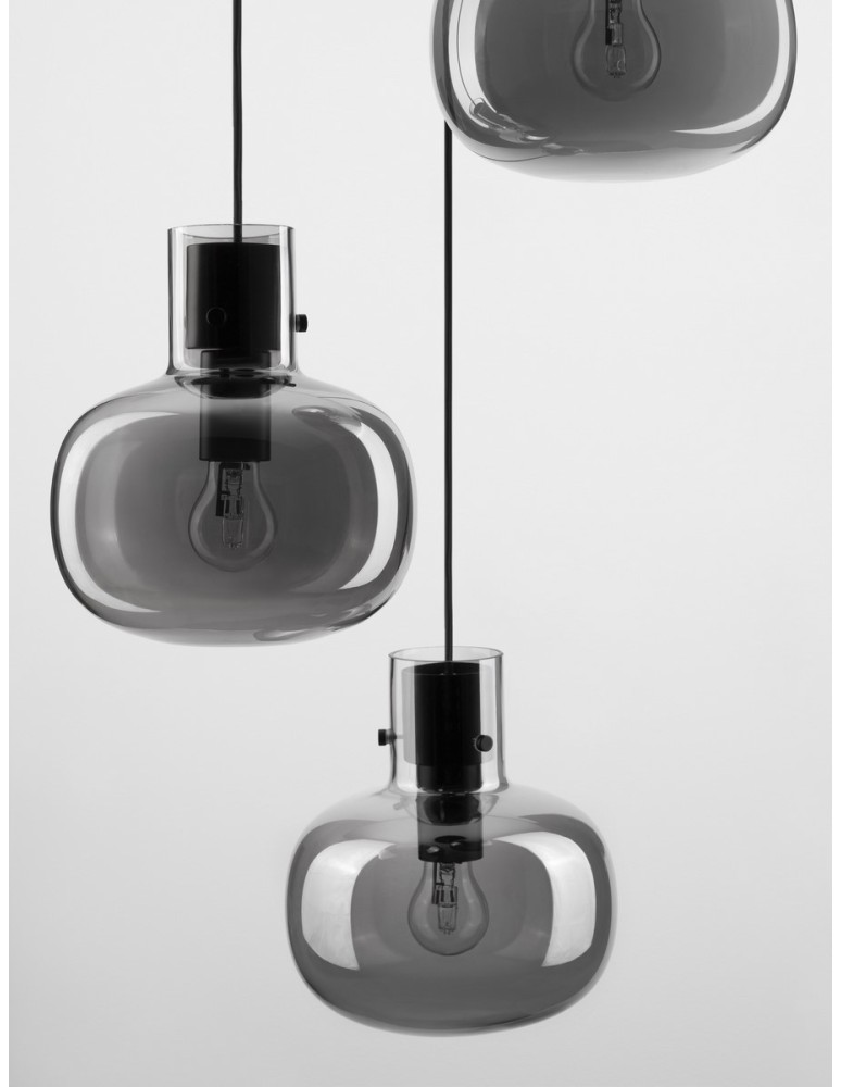 Lampy wiszące - Luces Exclusivas PADRE Wisząca Nowoczesna czarny 3xΕ27 max 12W LE42631 - produkt kolory-swiatla.pl 2