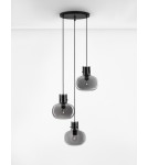 Lampy wiszące - Luces Exclusivas PADRE Wisząca Nowoczesna czarny 3xΕ27 max 12W LE42631 - produkt 3