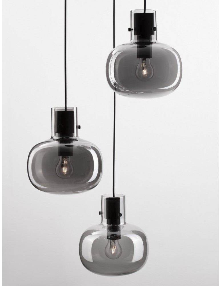 Lampy wiszące - Luces Exclusivas PADRE Wisząca Nowoczesna czarny 3xΕ27 max 12W LE42631 - produkt kolory-swiatla.pl 5