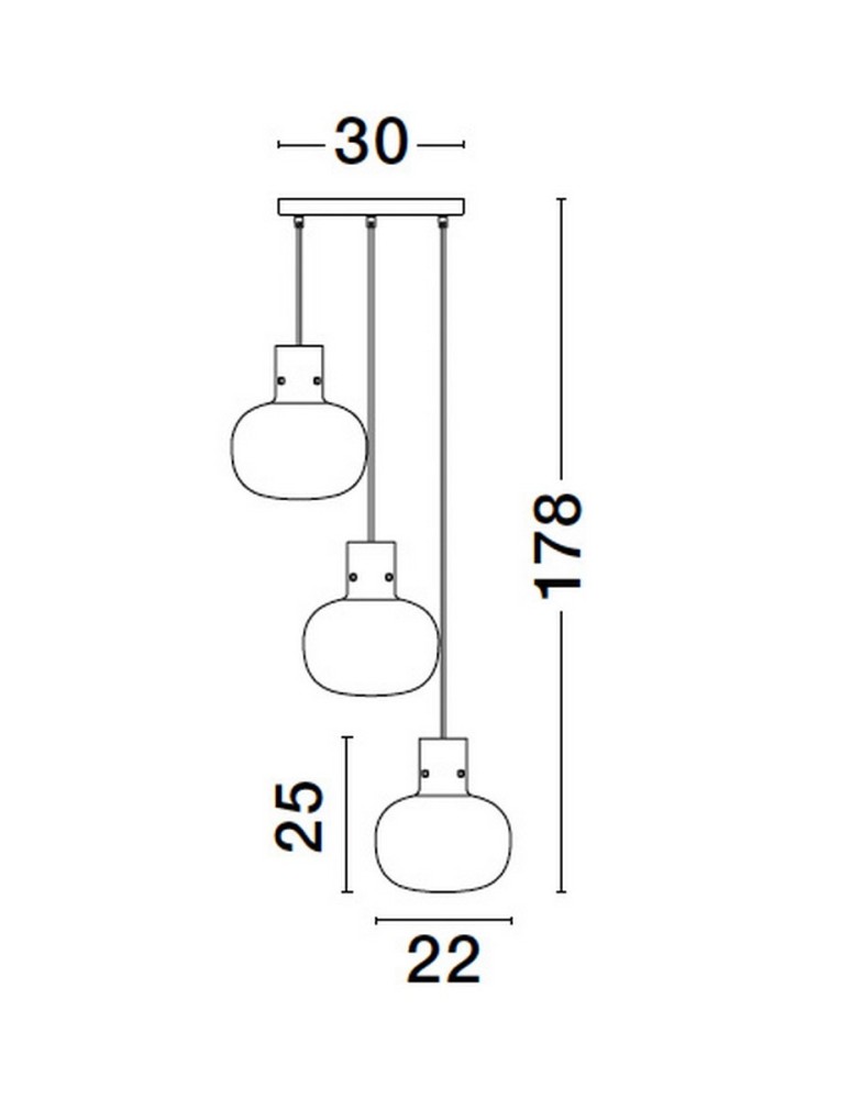Lampy wiszące - Luces Exclusivas PADRE Wisząca Nowoczesna czarny 3xΕ27 max 12W LE42631 - produkt kolory-swiatla.pl 6