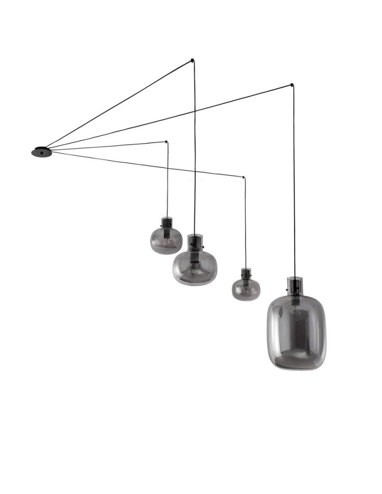 Luces Exclusivas PADRE Wisząca Nowoczesna czarny 4xΕ27 max 12W LE42632