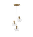 Lampy wiszące - Luces Exclusivas PADRE Wisząca Nowoczesna złoty i odcienie złota 3xΕ27 max 12W LE42634 - produkt 1