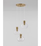 Lampy wiszące - Luces Exclusivas PADRE Wisząca Nowoczesna złoty i odcienie złota 3xΕ27 max 12W LE42634 - produkt 3