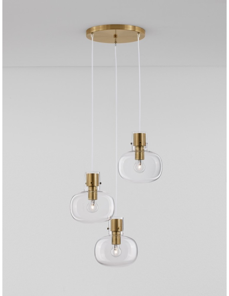 Luces Exclusivas PADRE Wisząca Nowoczesna złoty i odcienie złota 3xΕ27 max 12W LE42634