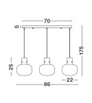 Lampy wiszące - Luces Exclusivas PADRE Wisząca Nowoczesna złoty i odcienie złota 3xΕ27 max 12W LE42635 - produkt 5